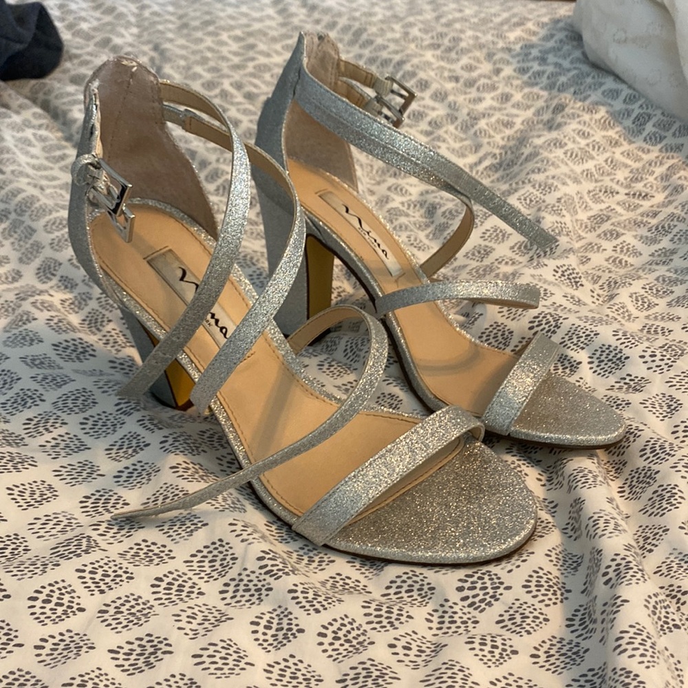 Nina silver heels